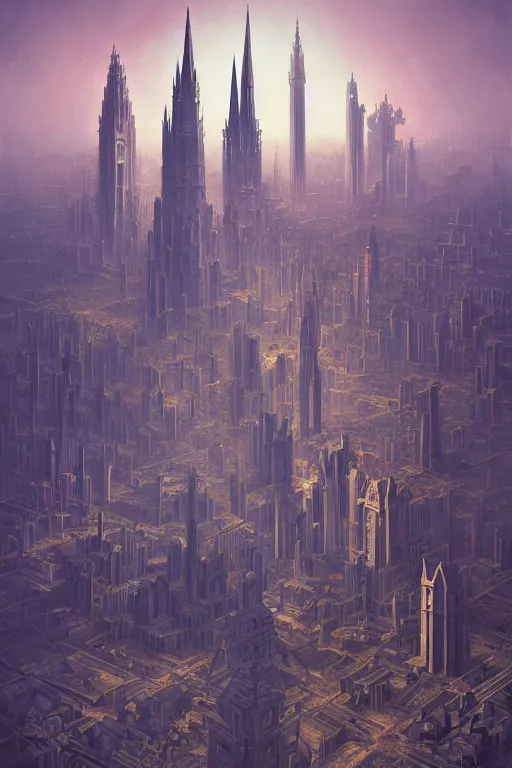 Prompt: a beautiful digital illustration painting of a megalopolis in the style of gothic brutalist architecture by benoit b. mandelbrot, steven belledin, martin johnson heade, lee madgwick, caspar david friedrich, zdzisław beksinski and david rios ferreira. 8 k resolution trending on artstation concept art digital illustration