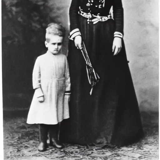 Image similar to photo of a 2 3 year old german princess and her 4 year old son