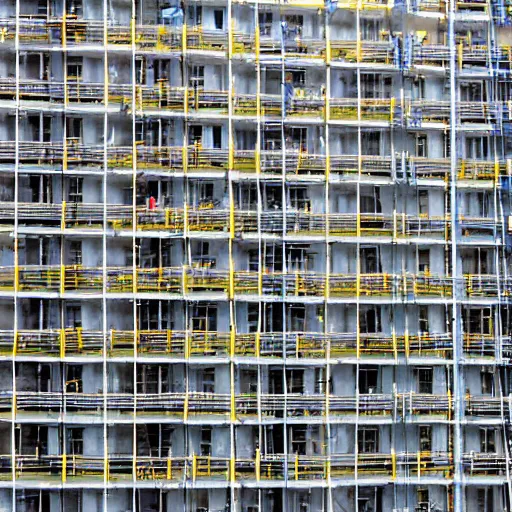 Image similar to dense buildings scaffolding in Taiwan; half built in the nature