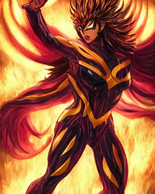 Prompt: A dark phoenix, epic, highly detailed, close-up, fantasy art, dragon art, in the style of masami kurumada, illustration, epic, fantasy, intricate, hyper detailed, artstation, concept art, smooth, sharp focus, ray tracing