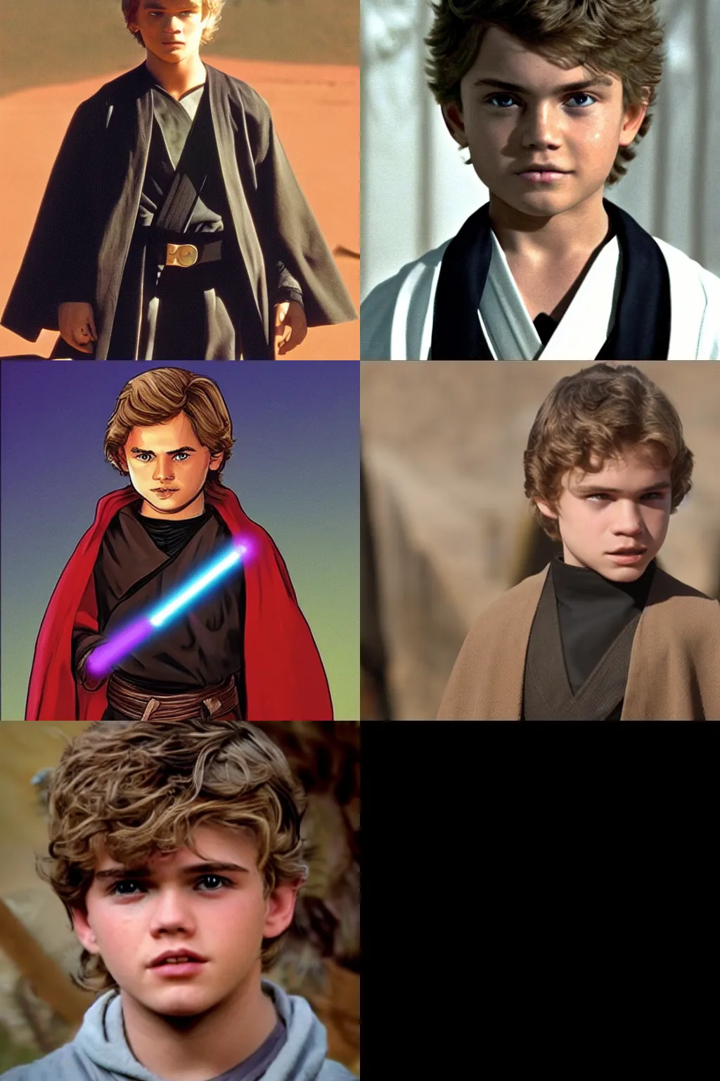 Prompt: young anakin