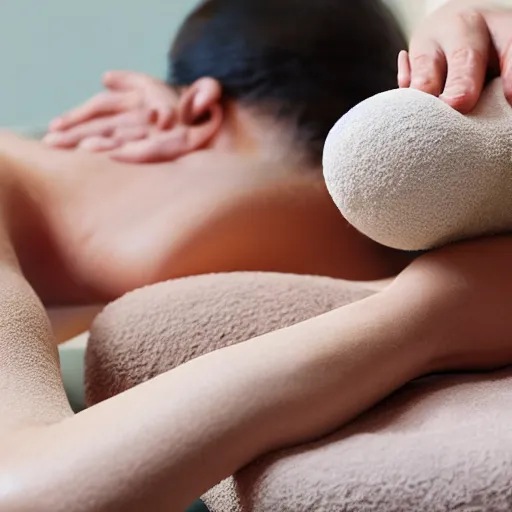 Prompt: clay diorama of at home massage therapy