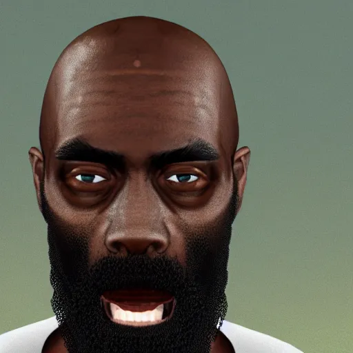 Prompt: MC Ride from Death Grips in Minecraft village, 3D render