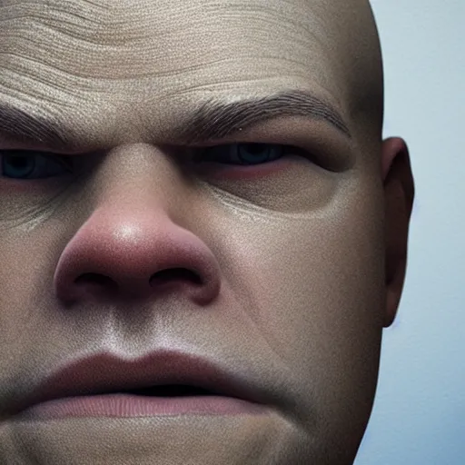 Prompt: hyperrealistic mixed media image of Matt Damon bald head disguised as !!foreskin!!, stunning 3d render inspired art by István Sándorfi and Greg Rutkowski, perfect facial symmetry, realistic, highly detailed attributes and atmosphere, dim volumetric cinematic lighting, 8k octane extremely hyper-detailed render, post-processing, masterpiece,