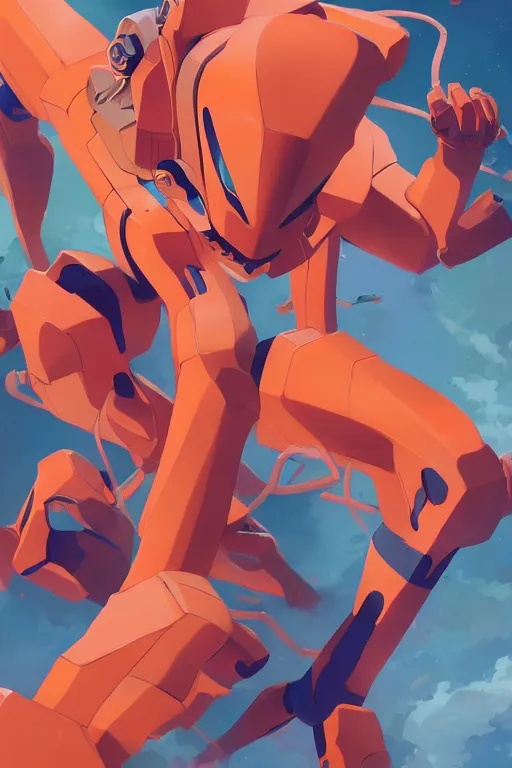 Image similar to hero world neon genesis evangelion, colorful behance hd by jesper ejsing, by rhads, makoto shinkai and lois van baarle, ilya kuvshinov, rossdraws global illumination