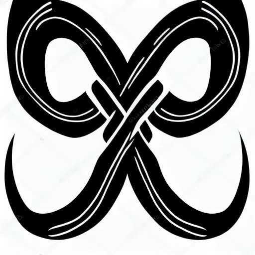 Prompt: infinity symbol like a cat, vector design