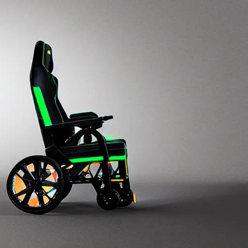 Image similar to Razer RGB gaming wheelchair