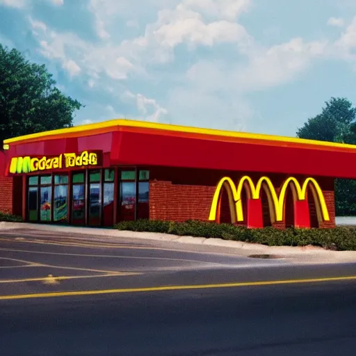 Image similar to exterior photo of Mcdonalds in the upside down from stranger things. 8k realistic photo