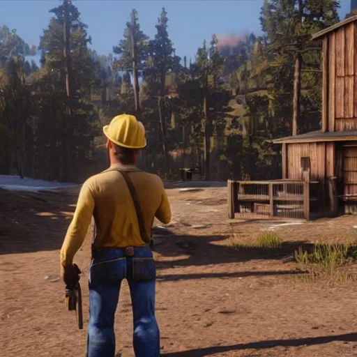 Image similar to bob the builder in red dead redemption 2