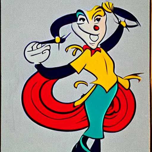 Prompt: 1 9 3 0 s disney cartoon genie woman, rubberhose, retro