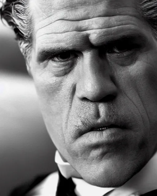 Image similar to film still close up shot of ron perlman as vito corleone from the movie the godfather. photographic, photography