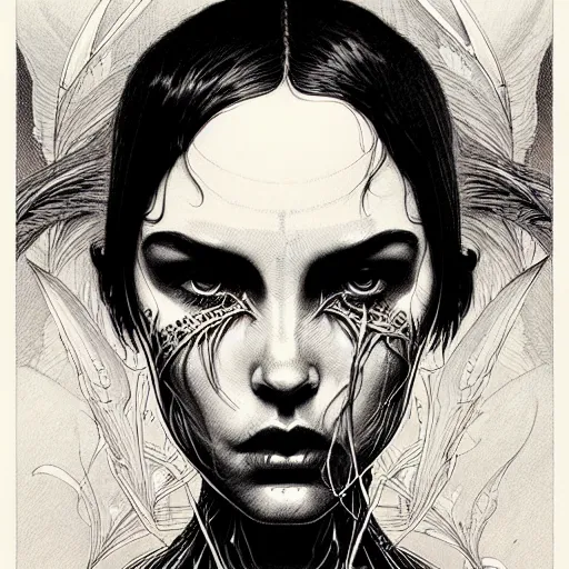 Image similar to portrait soft light, by killian eng and joe fenton and bernie wrightson and conrad roset, inspired by elysium movie, etching, fine, sharp high detail,