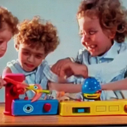 Image similar to vhs footage of an 8 0 s creatacrittles toy commercial