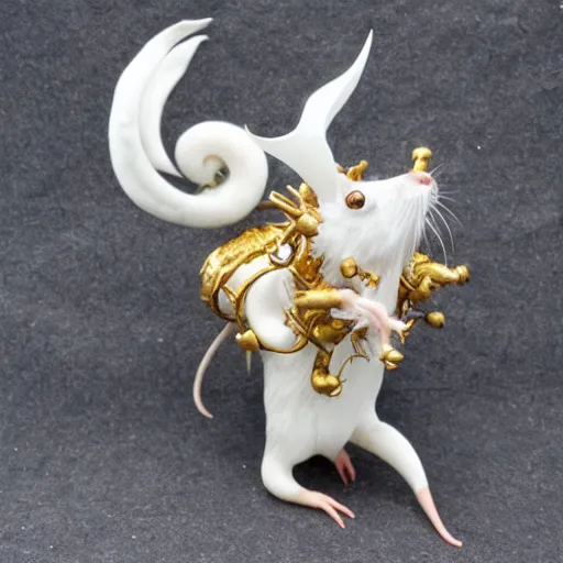 Image similar to rat king white marble with gold accents by ellen jewett