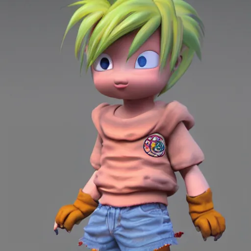 Prompt: ! dream lil peep, a 3 d render by akira toriyama, trending on zbrush central, computer art, rendered in cinema 4 d, rendered in maya, rendered in unreal engine,