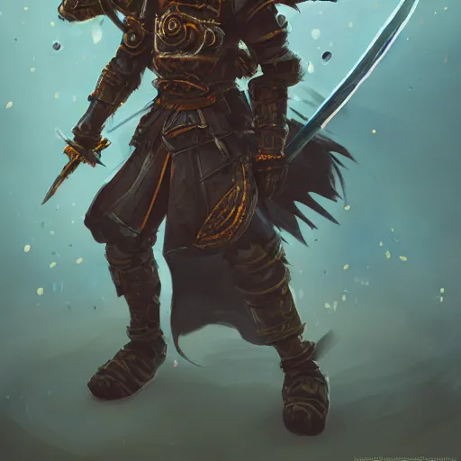 Image similar to anthropomorphic Azure samurai wolf, DnD character art portrait, fantasy battleground, raining, fire, oil painting, heroic pose, magic the gathering artwork, D&D, fantasy, cinematic lighting, centered, symmetrical, highly detailed, digital painting, artstation, concept art, chromatic aberration, post processing, smooth, sharp focus, illustration, volumetric lighting, epic Composition, 8k, art, DeviantArt, trending on Artstation, Jason Felix, Steve Argyle, Tyler Jacobson, Peter Mohrbacher, Akihiko Yoshida, Greg Rutkowski, Craig Mullins, Frank Frazetta, cinematic lighting