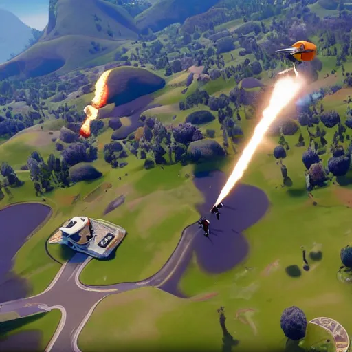 Image similar to kobe bryant helicopter crash in fortnite