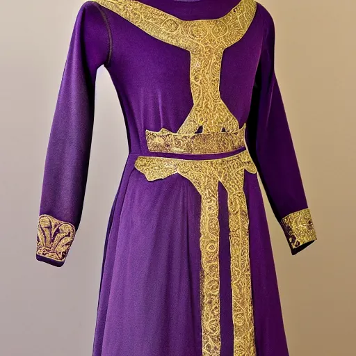 Image similar to Intricate, Byzantine, Exquisite, Regal, Royal, Tyrian purple gilded medieval byzantine tunic