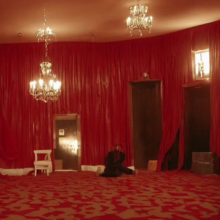 Image similar to The Red Room in Twin Peaks.