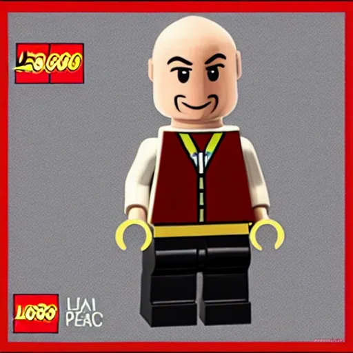 Image similar to jean luc picard lego mini figure