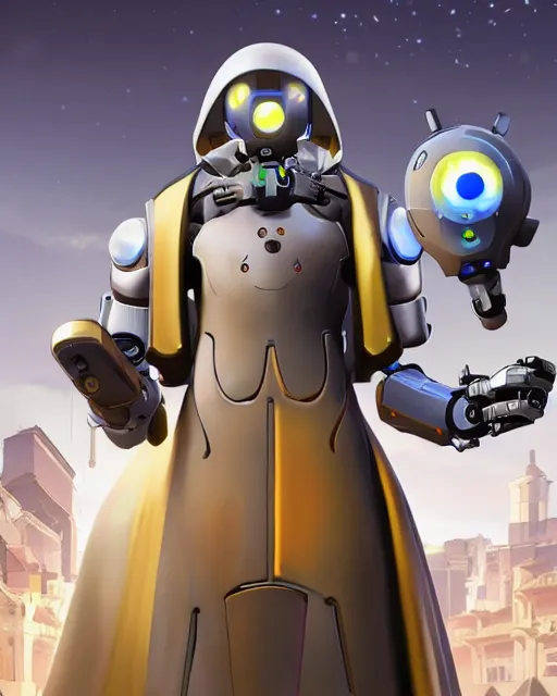 Image similar to robot omnic catholic priest in overwatch