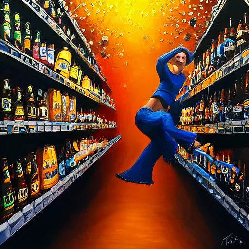 Prompt: a beautiful painting of falling into a blackhole in the beer isle, bold colors, dramatic lighting, great composition, detailed, trending on artstation