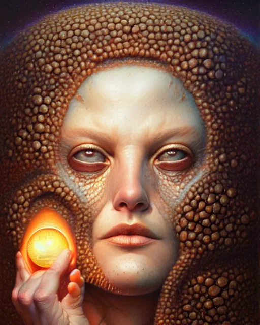 Image similar to detailed portrait of biopunk drew barrymore marshmallow chocolate graham cracker beautiful! by tomasz alen kopera and peter mohrbacher and johanna martine! and margaret keane! elegant alluring luminescent