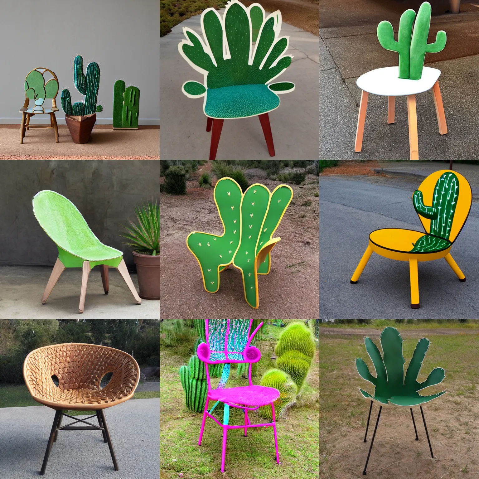 Prompt: cactus chair