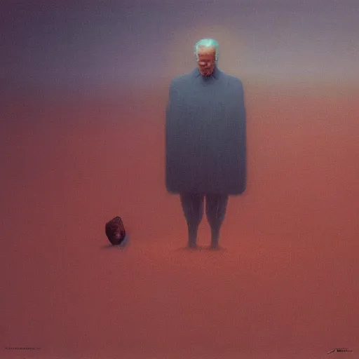 Prompt: Joe Biden. Loss. Zdzisław Beksiński