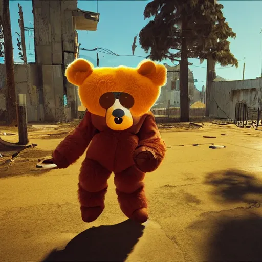 Prompt: d. va, wearing a bear suit, doing the tango with a sentient banana, in a post - apocalyptic wasteland, highly detailed, extremely high quality, edited, 3 d render, award winning, unity, ray tracing, realistic, 8 k, hd, highly detailed, trending, mac demarco, two - point perspective, chibi