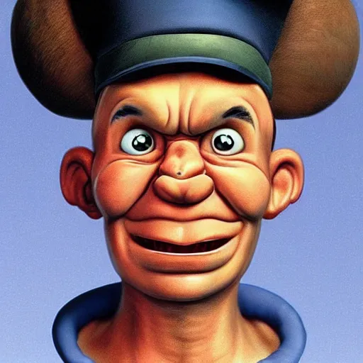 Prompt: photorealistic popeye,