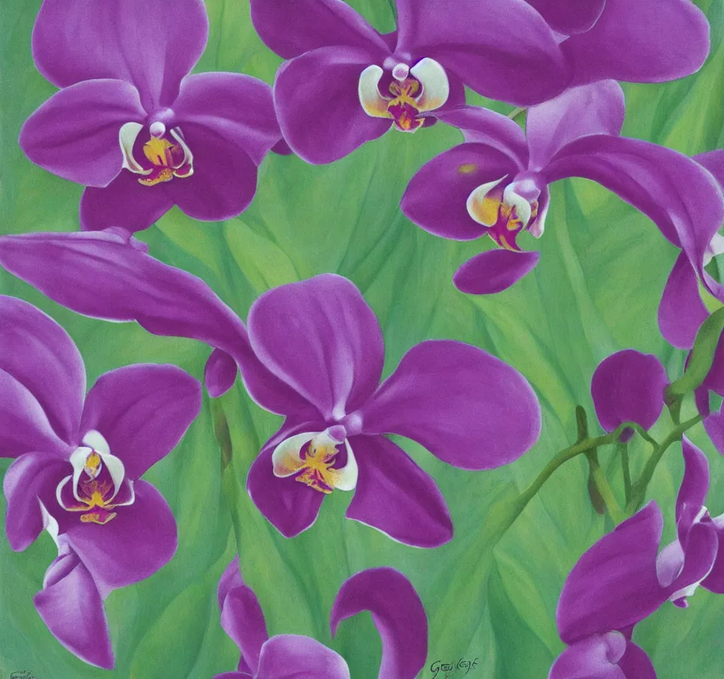 Prompt: orchid splendid, by georgia o keeffe