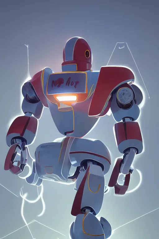 Image similar to metabots medabots medarotto medarot robot minimalist comics, behance hd by jesper ejsing, by rhads, makoto shinkai and lois van baarle, ilya kuvshinov, rossdraws global illumination ray tracing hdr radiating a glowing aura