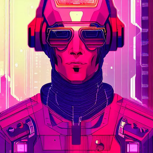 Image similar to a portrait of a cybernetic hacker, cyberpunk concept art by josan gonzales and moebius,