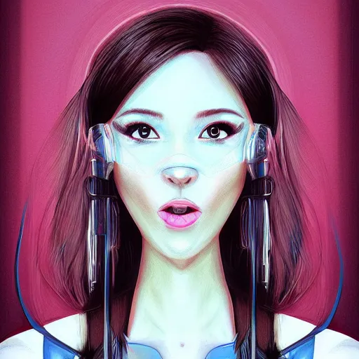 Prompt: Office secretary portrait by Ross Tran, with a beautiful symmetrical face