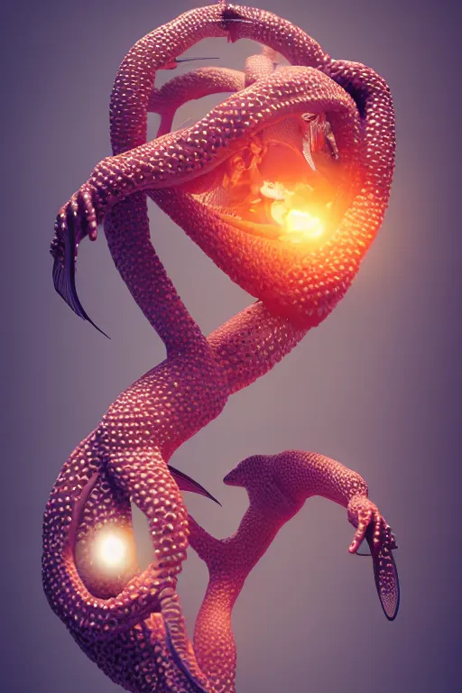 Image similar to a sculpture of fish ocean intertwined, diode lighting, a lovely cornucopia of flowers and human body parts, body parts, heart shaped, highly detailed, octane render, cinematic, shock, sharp focus, ball, an independent psycho, clean, studio lighting