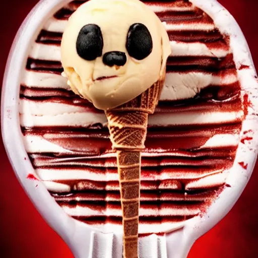 Image similar to freddy kruger as a child's ice cream pop, realistic photography, high detailed