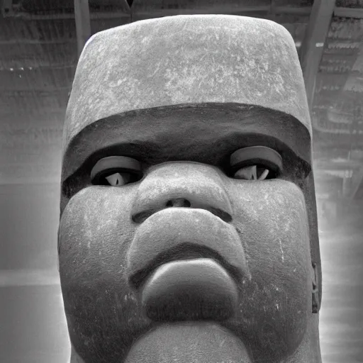 Image similar to Notorious BIG as a moai