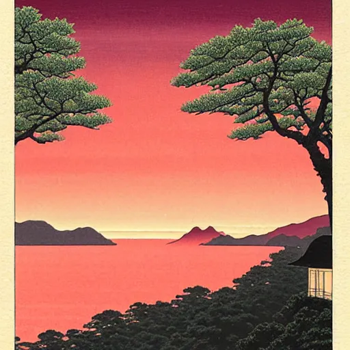 Prompt: the sunrise,UI,Kawase Hasui