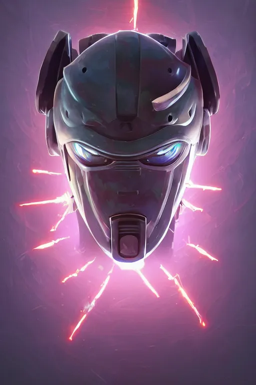 Image similar to epic mask helmet robot ninja portrait stylized as fornite style game design fanart by concept artist gervasio canda, behance hd by jesper ejsing, by rhads, makoto shinkai and lois van baarle, ilya kuvshinov, rossdraws global illumination radiating a glowing aura global illumination ray tracing hdr render in unreal engine 5