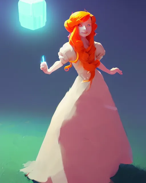 Prompt: cool ginger girl. she is dressed as a princess, bright backlit, key lighting, smooth, maya render, octane render aesthetic, dota, matte painting concept art, official fanart behance hd artstation by jesper ejsing, by rhads and makoto shinkai and lois van baarle and ilya kuvshinov and rossdraws