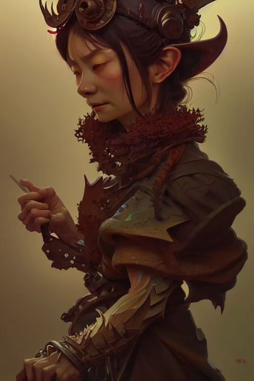 Image similar to beautiful goblin, d & d, highly detailed, digital painting, artstation, sharp focus, illustration, art by tan zi and ayanamikodon and alphonse mucha and wlop