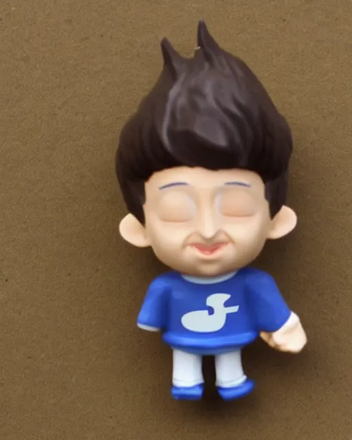 Image similar to a cute little plastic chibi statuette of devil zuckerberg, ebay listing, product picture, advertisement, thumbnail