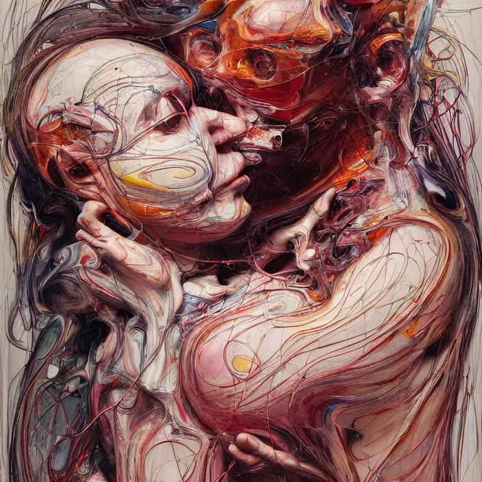 Prompt: it is only with the heart that one can see rightly, what is essential is invisible to the eye. by jenny saville, scifi, neo - gothic, intricate, rich deep colors. part by james jean