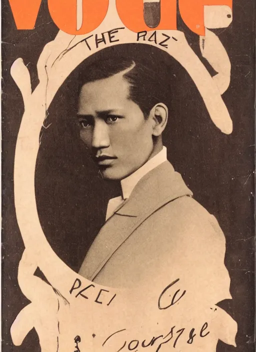 Image similar to Jose Rizal on the cover of vogue