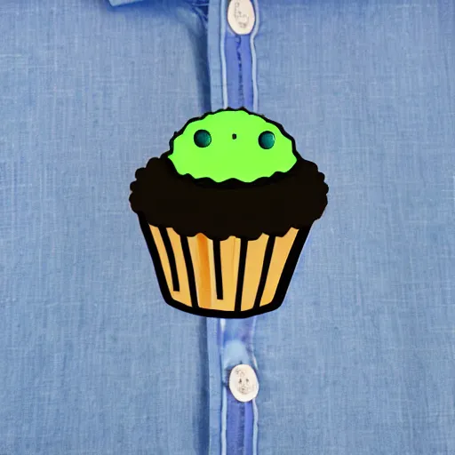 Image similar to anime avocado cupcake on shirt