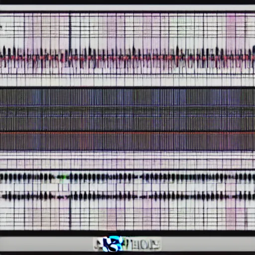 Prompt: synthesizer audio spectrum drawn by da vinci