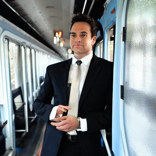 Image similar to train wearing a suit