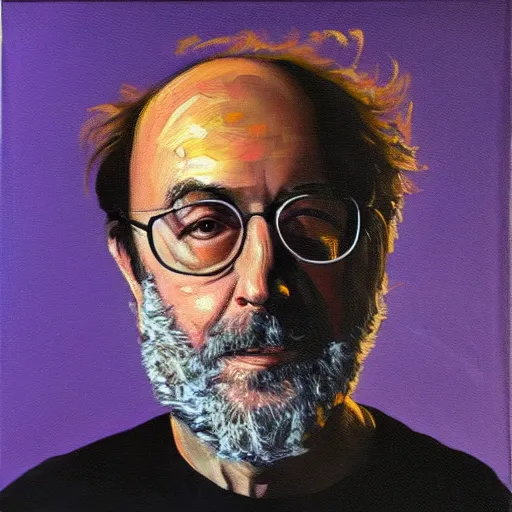 Image similar to oil painting of Lucio Dalla