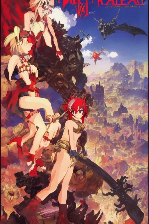 Prompt: Movie poster of Disgaea 2, Highly Detailed, Dramatic, eye-catching, A masterpiece of storytelling, by frank frazetta, ilya repin, 8k, hd, high resolution print